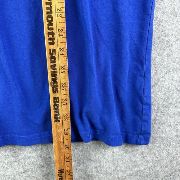 Gymshark Infill Stringer Tank Shirt Mens XL Blue Graphic Logo Racerback Workout - Picture 10 of 12